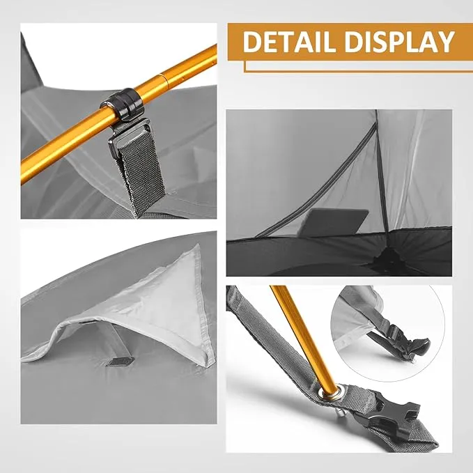 Bessport Camping Tent 1/2/3/4 Person Tent Waterproof Two Doors Backpacking Tent Easy Setup Lightweight for Outdoor, Hiking Mountaineering Travel