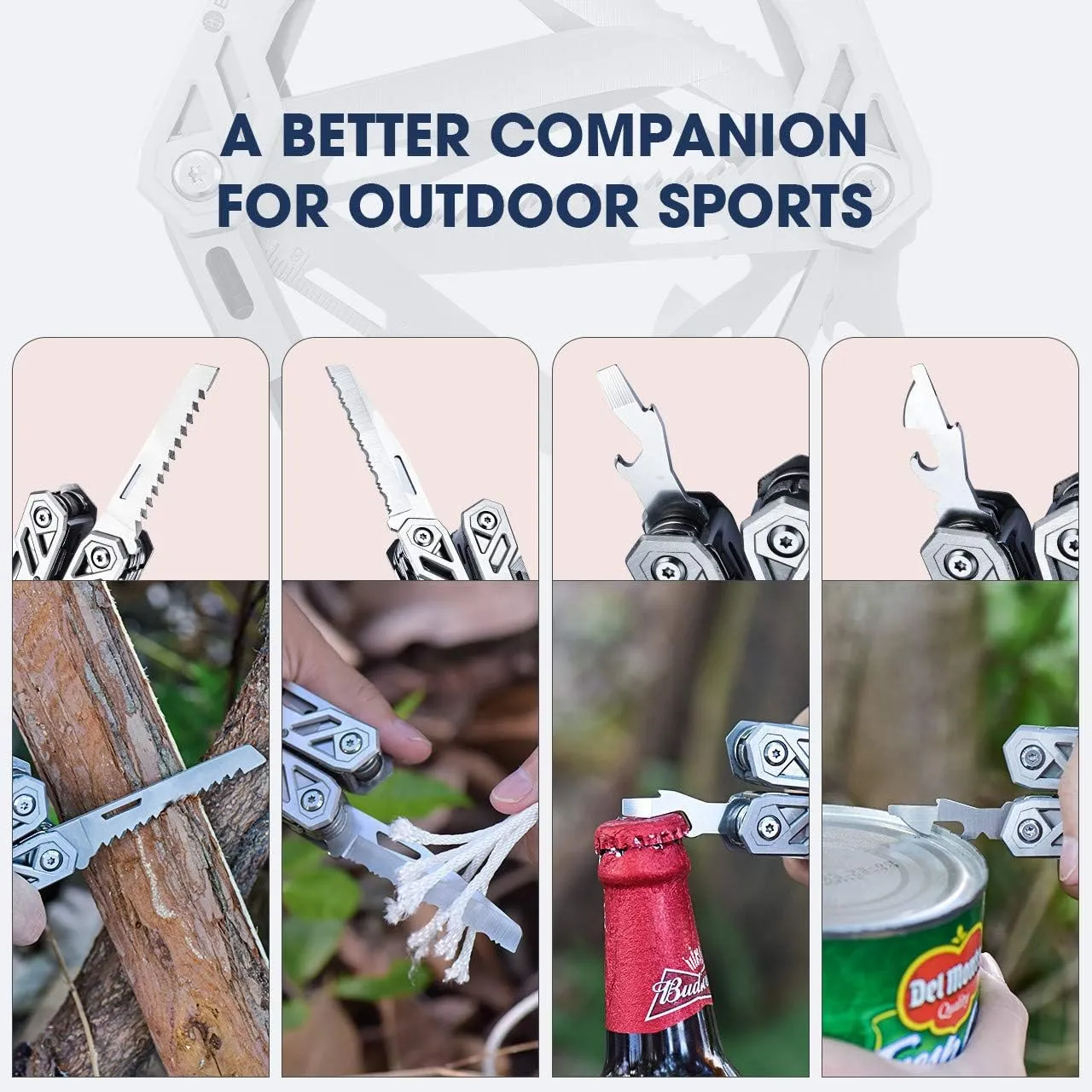 BIBURY 21-in-1 Multitool Pliers, Multi-Purpose Pocket Knife Pliers with Screwdriver Sleeve, 420 Foldable Stainless Steel Safety Locking Design Multi-tool for Survival, Camping, Fishing and Home Repair