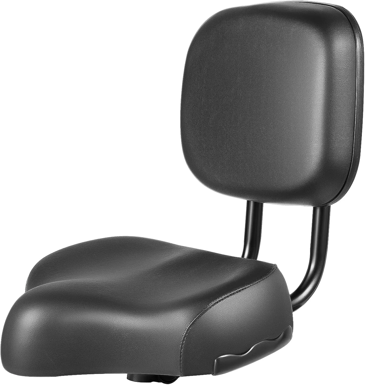 Bicycle Seat with Backrest - Extra Wide Ergonomic Design, Adjustable Back Cushion - High Elastic Leather Material - Ideal Replacement Seat for eBikes, Tricycles, and Large Bikes