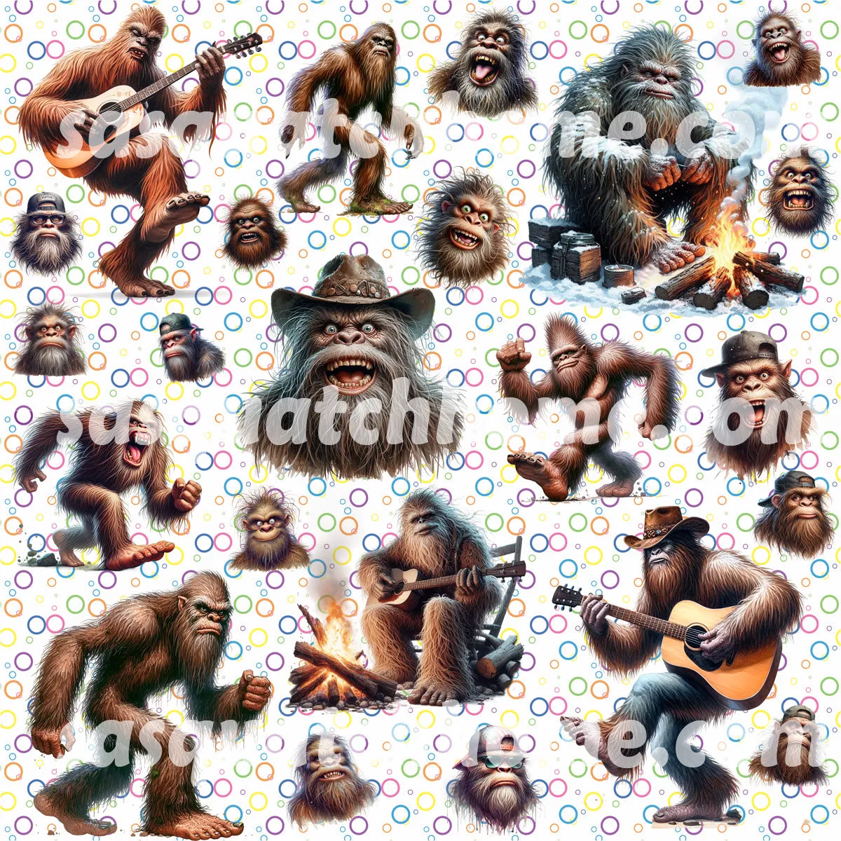 Bigfoot, Sasquatch Themed Heat Resistant Silicone Oven Mitts Set