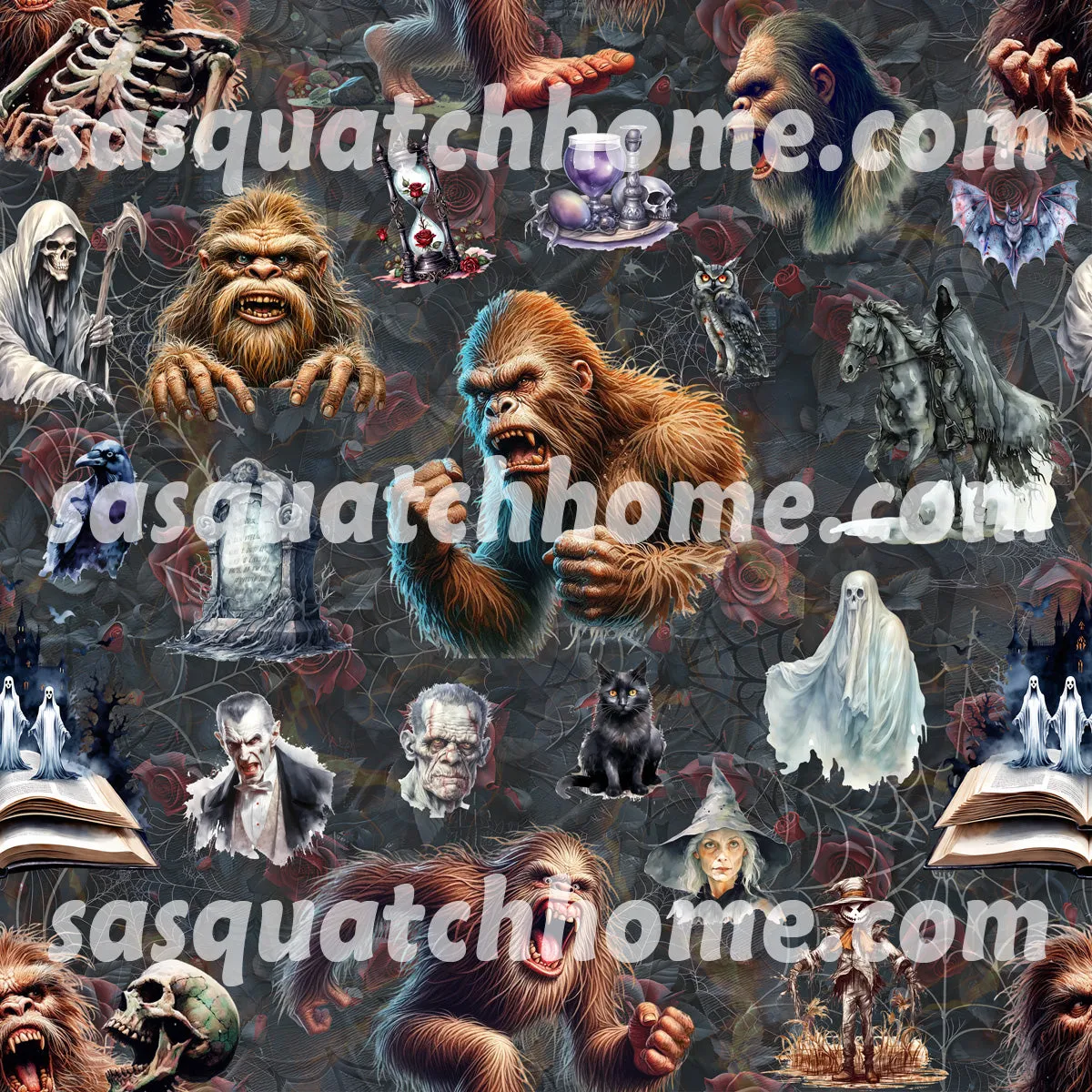 Bigfoot, Sasquatch Themed Heat Resistant Silicone Oven Mitts Set