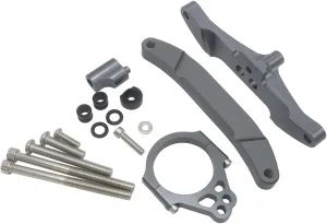 BIK Stabilizer Linear Dampers Mounting Support For Yamaha FZ1 FAZER Motorcycle CNC Aluminum Steering Damper Bracket Set (Color : A Titanium)