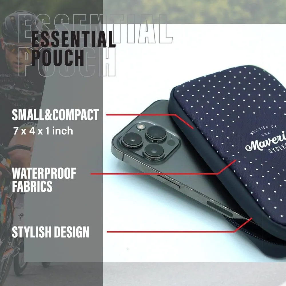 Bike Wallet Essentials Travel Case for Mountain Road Bike Cycling Phone Pouch Card Case (Polka Dots)