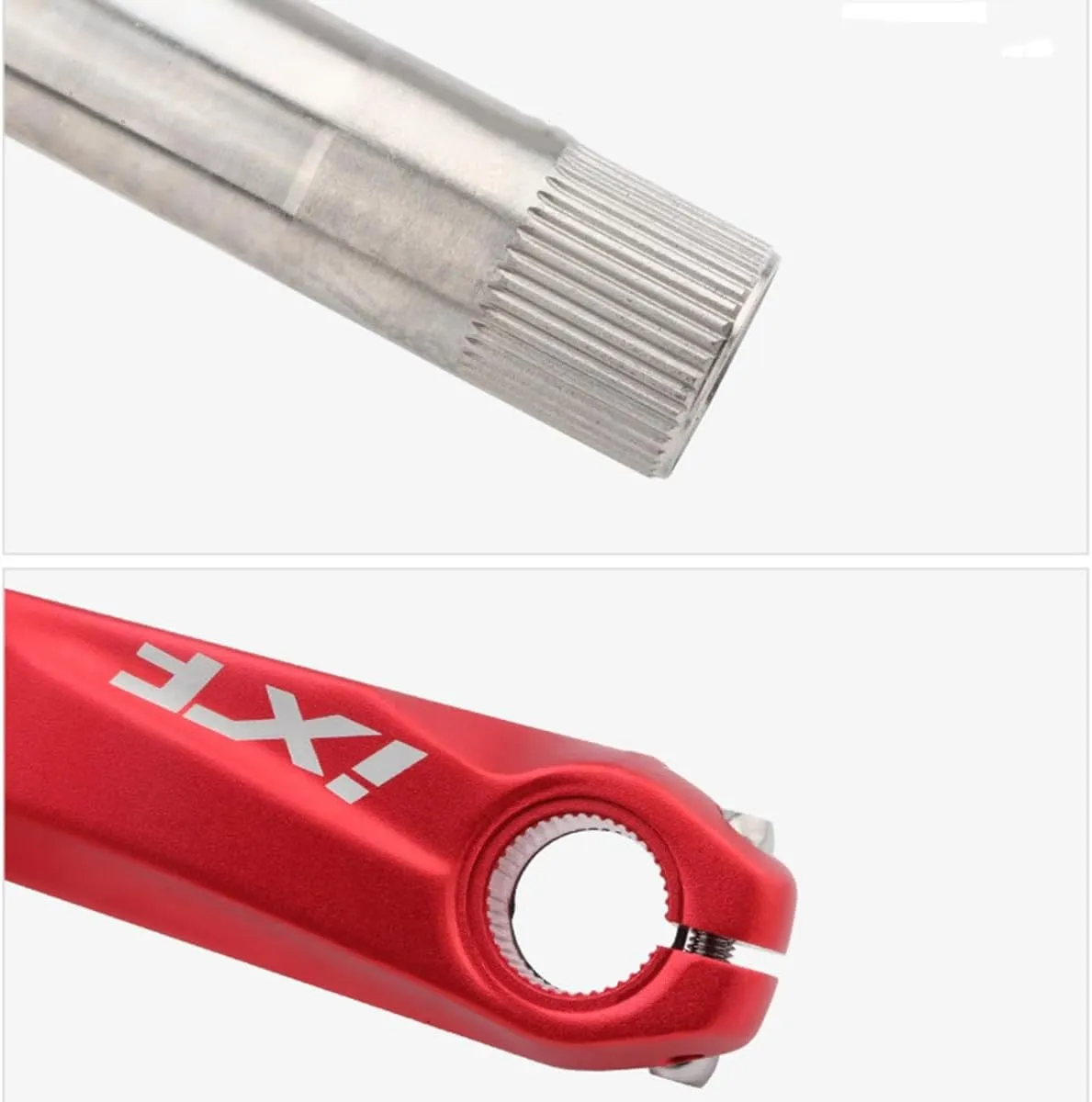 Bikes Crank Arm 170mm Aluminum Alloy Left Right Crankset 104BCD Bicycle Hollow Integrated Crank for Mountain Bike (Color : Silver, Size : 170mm)