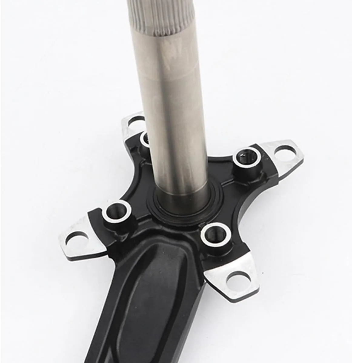 Bikes Crank Arm 170mm Aluminum Alloy Left Right Crankset 104BCD Bicycle Hollow Integrated Crank for Mountain Bike (Color : Silver, Size : 170mm)
