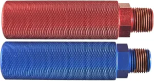Billet Aluminum GLADHAND Grip Handle Set RED & Blue Anodized for Truck and Trailers