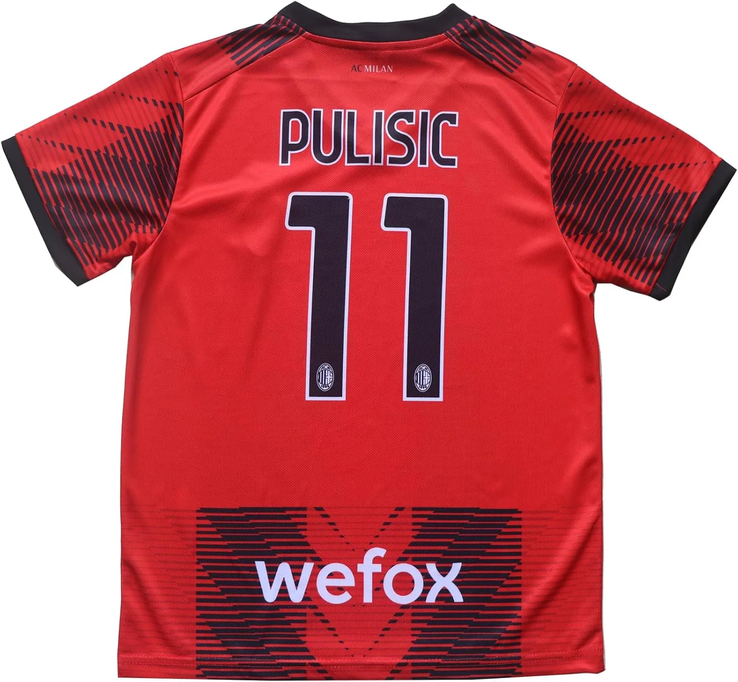 BIRDBOX Youth Sportswear Milan Christian Pulisic 11 Kids Home Red Soccer Jersey/Shorts Bag Keychain Football Socks Set