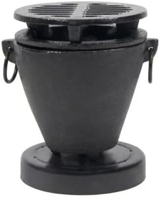 Black Aluminum Hibachi Stove Set - 3-3/4" X 4-3/4"