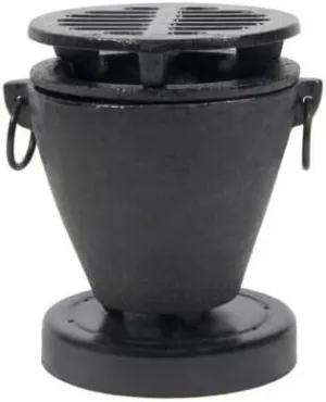 Black Aluminum Hibachi Stove Set - 3-3/4" X 4-3/4"
