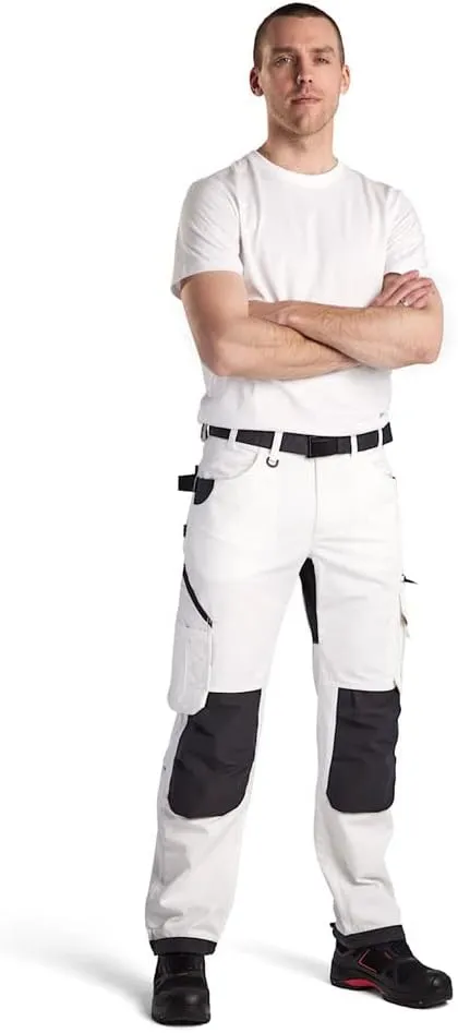 BLÅKLÄDER 1690 Men's Ripstop Work Pants, Durable Utility Cargo Pants with Reinforced Knees & Multi-Pocket Design