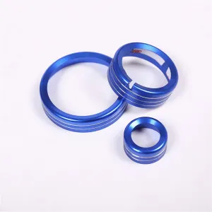 Blue Car Center Control Multimedia Knob Ring Trim Decoration Fit for Alfa Romeo Giulia Stelvio 2017-2019 Auto Accessory