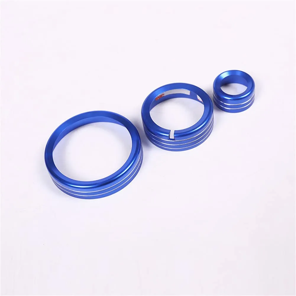 Blue Car Center Control Multimedia Knob Ring Trim Decoration Fit for Alfa Romeo Giulia Stelvio 2017-2019 Auto Accessory