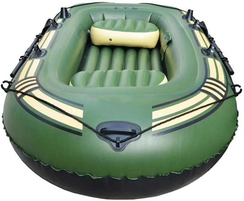 Boat Raft, Inflatable Set, 1,2,3,4 Person Inflatable Dinghy Rowing Boats for Adults Rubber Dingy Kayak Canoe Fishing,Tear-Resistant Foldable Drifting Boat,249x 127CM