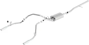 BORLA 140535 Cat-Back Sys. for '14-'18 Chevrolet Silv. 1500/ GMC Sierra 1500/2019 Silv. 1500 LD/Sierra 1500 LD ONLY 5.3L V8 AT/MT 2&4WD Ext. Cab (6' 7") Bed 143.5" WB/Crew Cab (5' 9") Bed 143.5" WB