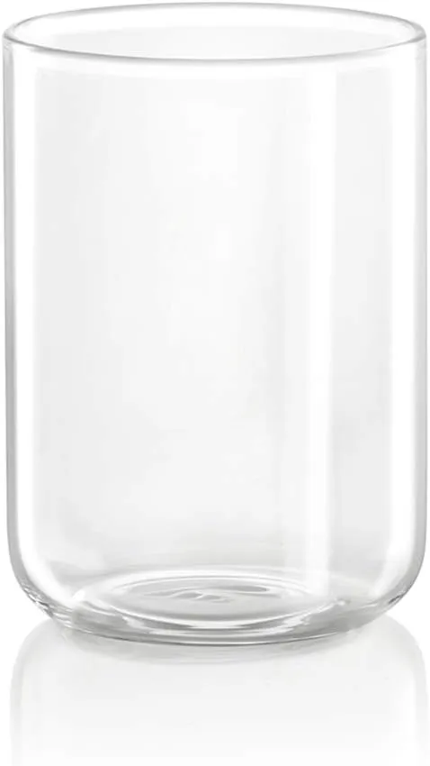 Borosil Water Glasses Set of 6, 12 Oz, BPA Free, Borosilicate Heat Resistant Glass, Modern Clear Drinking Glasses Set for Dinner Table, Odor Resistant, Dishwasher Safe, Water, Juice, Beer & Cocktails