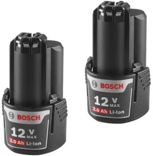 BOSCH BAT414-2PK 12V Max Lithium Ion 2 Ah Battery 2-Pack