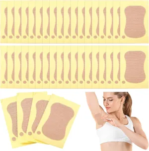 Bosreroy 100 Cotton Sweat Pads for Armpits and Feet, Disposable Sweat Absorbers for Daily and Sports Use, 3 X 4.7 in