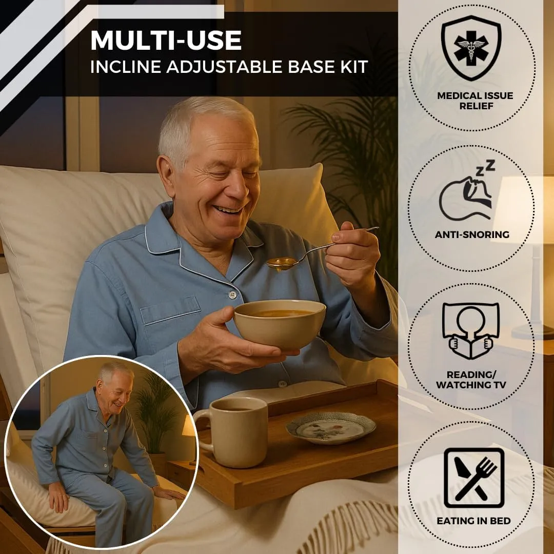 Boyd Sleep Queen Adjustable Bed Kit – Turn Your Mattress & Frame Into Heads-Up Adjustable Base with Powerful Motor, Wireless Remote, Head Incline, Easy Assembly, Zero Clearance Design