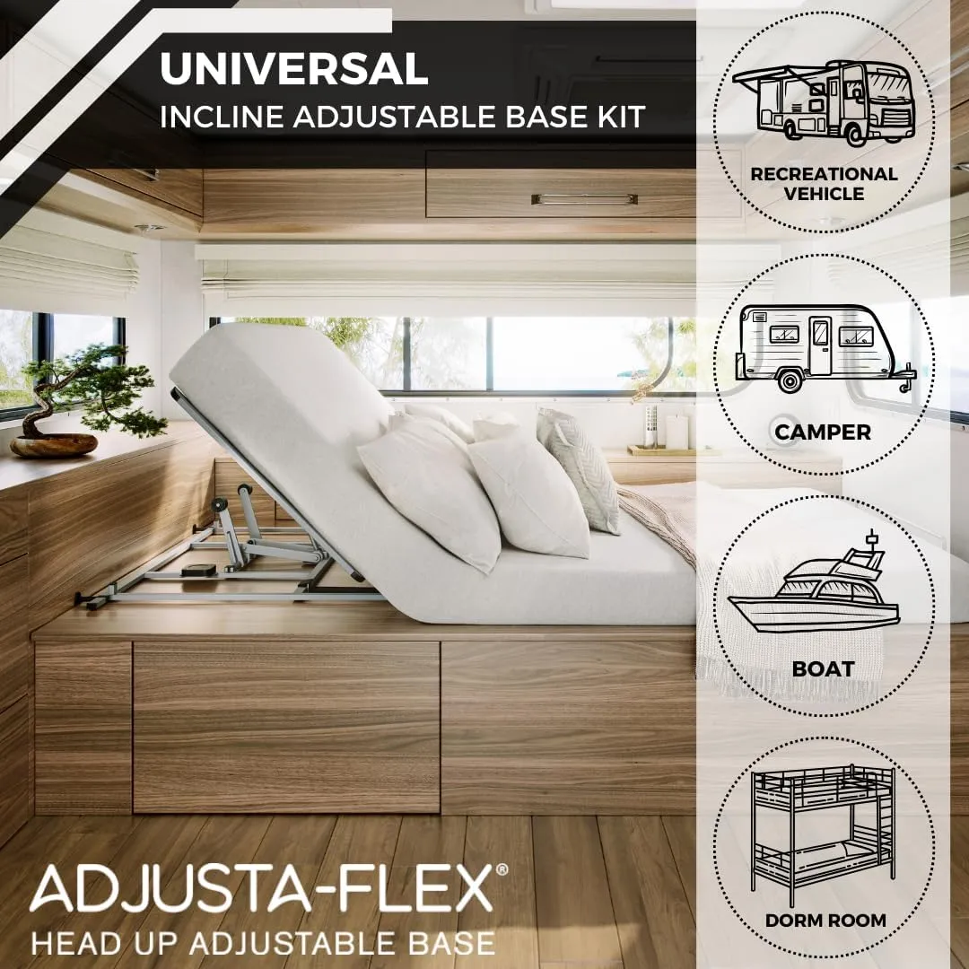 Boyd Sleep Queen Adjustable Bed Kit – Turn Your Mattress & Frame Into Heads-Up Adjustable Base with Powerful Motor, Wireless Remote, Head Incline, Easy Assembly, Zero Clearance Design