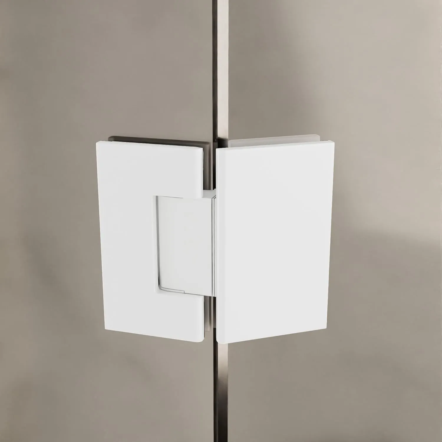 Brixwell H-M135GTG-W Maxum Series Glass to Glass Mount Shower Door Hinge 135 Degree Gloss White