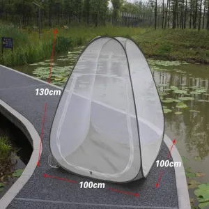 Buddhist Meditation Tent Single Net Tent Temples Sit-in Free-Standing Shelter Cabana Quick Folding Outdoor Camping Tent