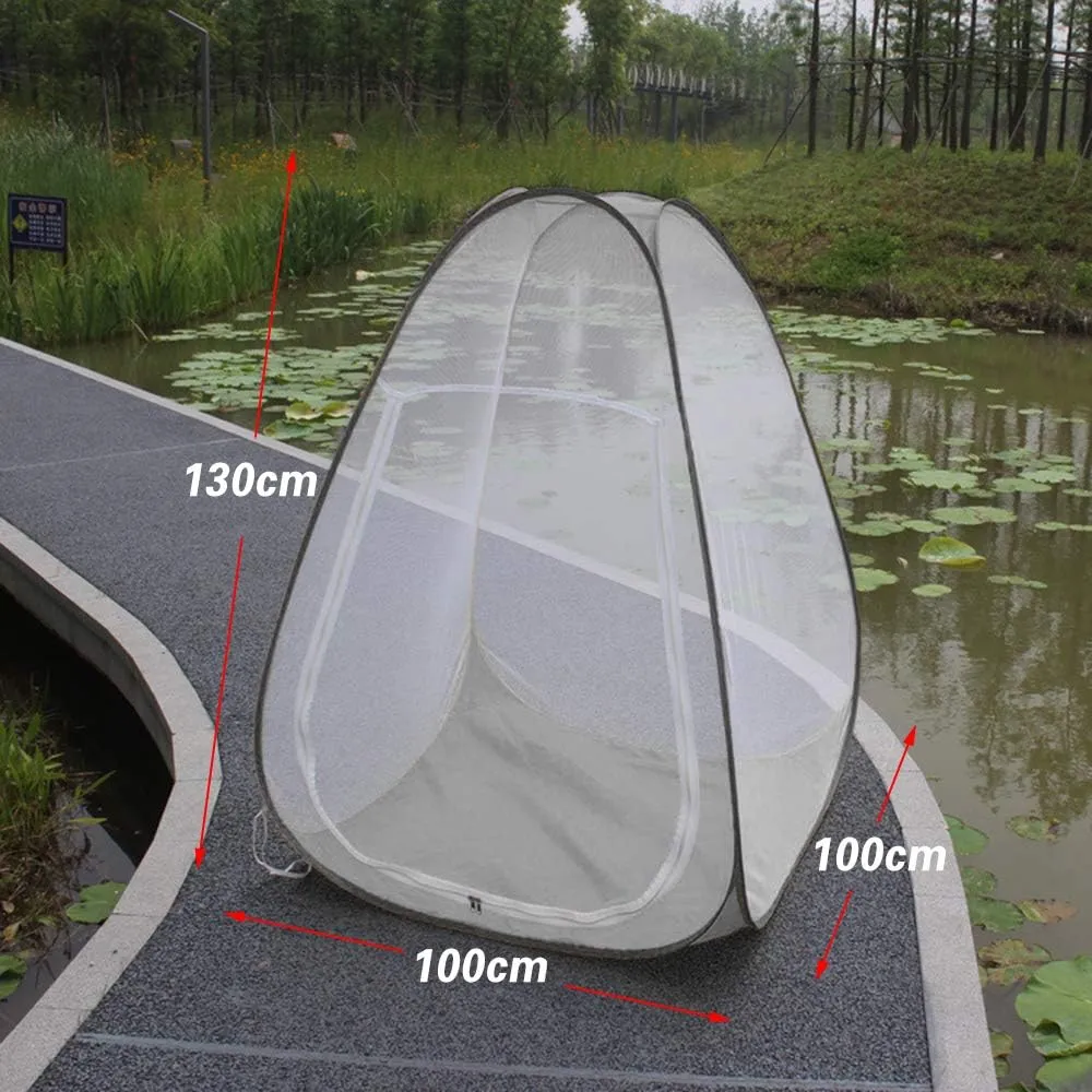 Buddhist Meditation Tent Single Net Tent Temples Sit-in Free-Standing Shelter Cabana Quick Folding Outdoor Camping Tent