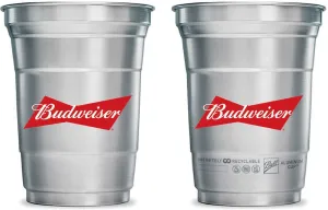 Budweiser Aluminum Cups - Set of 2