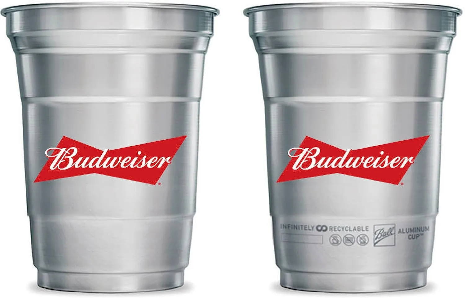 Budweiser Aluminum Cups - Set of 2