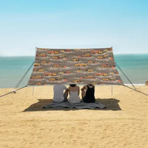 Building Equipment Beach Camping Tent Sun Shelter for Whole Family, Beach Shade Canopy with UPF50  UV Protection,Easy Set Up and Carry,Outdoor Shade for Trips, Fishing, Backyard Fun Picnics