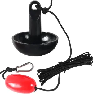 CALPALMY Mushroom Boat Anchor Kit - 8 lb Mushroom Anchor with Rope Kit for Small Boats, Skiffs, Inflatables/Kayaks and Canoes Trips- 32ft Marine Rope with Marker Buoy Red - Ideal for Water Sports
