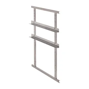 Cambro 4 Stainless Steel Rails & 2 Frames for Front Loading Carrier