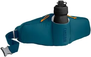 CamelBak Podium Flow 2 Waist Pack for Mountain Biking, Gravel Cycling - Contains 21 oz Podium Dirt Series Bike Bottle, Moroccan Blue
