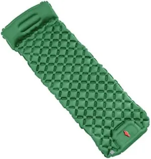 Camping Inflatable Sleeping Pad TPU Ultra-Light Press Air Moisture-Proof Pad Inflatable Mattress with Pillow (B 190x60cm)