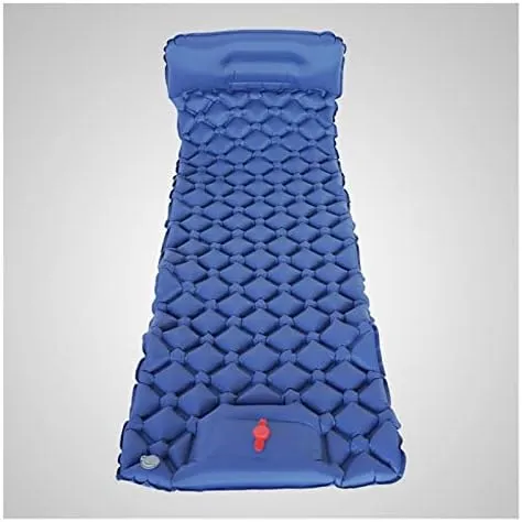 Camping Inflatable Sleeping Pad TPU Ultra-Light Press Air Moisture-Proof Pad Inflatable Mattress with Pillow (B 190x60cm)