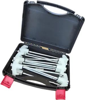 Camping Tent Stake Carbon Steel Canopy Stakes Spikes Heavy Duty Screws Tent Pegs Windproof Lengthened Tent Ground Nails