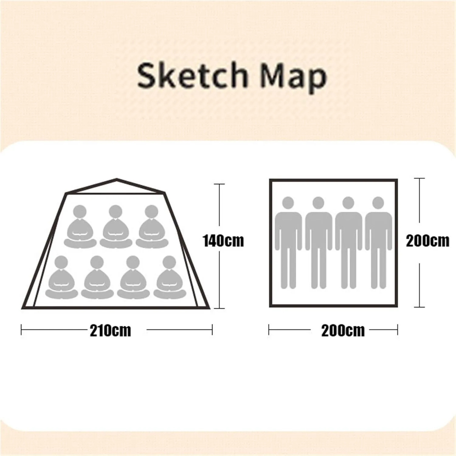 Camping Tent with Carrying Bag, Automatic Quick Opening Tent, Outdoor Waterproof Windproof Family Tent for Beach, Outdoor, Traveling, Hiking, Camping