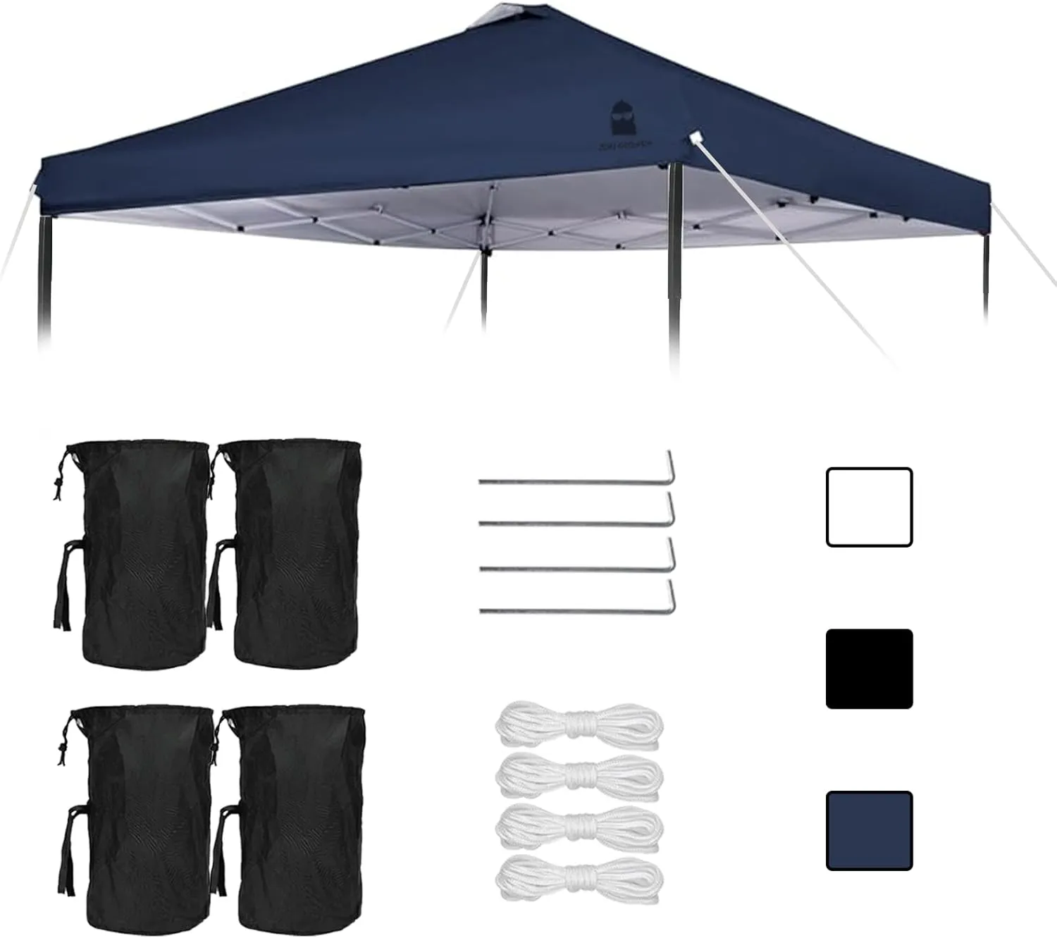 Canopy Replacement Top Cover, Sunshade Top Covers for Pop Up 10x10 Canopy Gazebos Tent, Canopy Tent Cover with Vent Ropes, Windproof Drawstring (Navy, 120"x120" (Top Only))