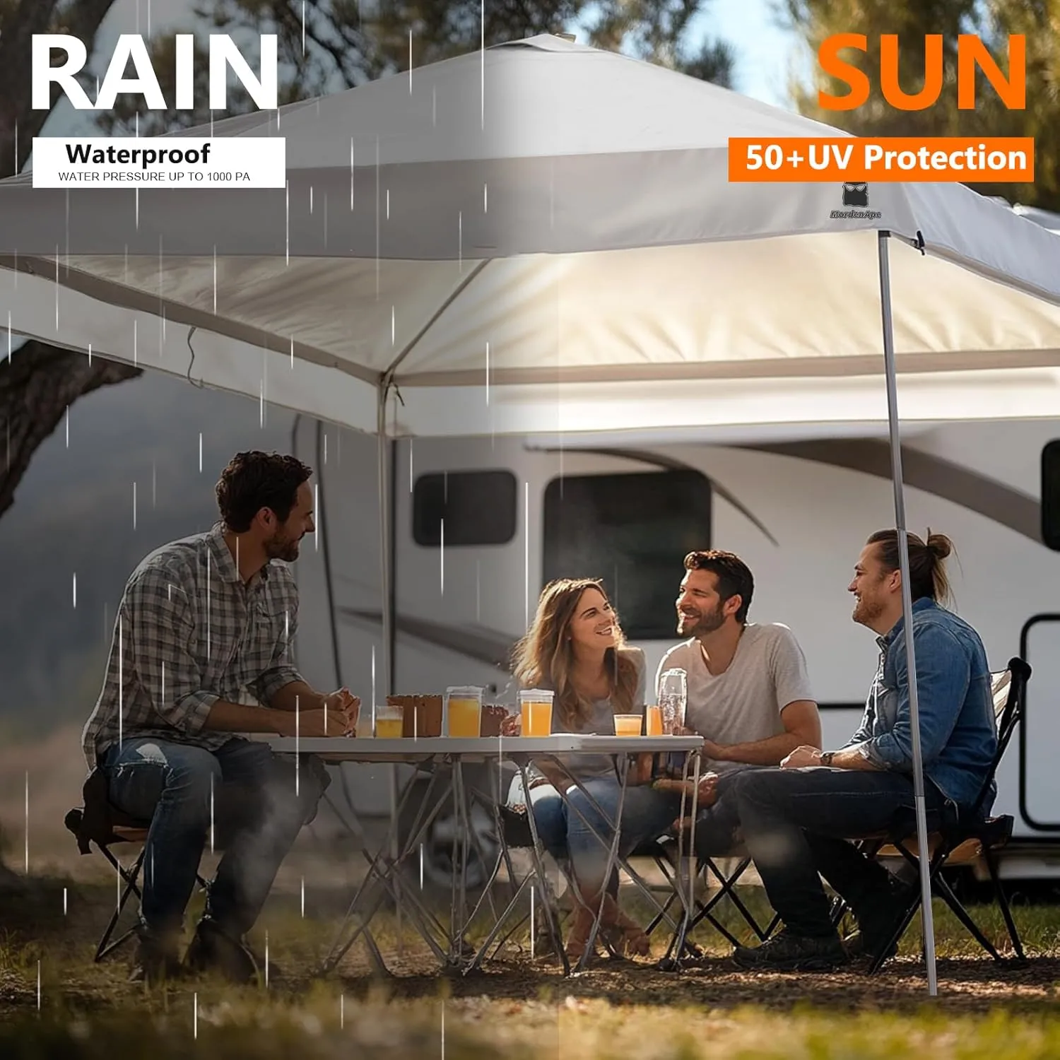 Canopy Replacement Top Cover, Sunshade Top Covers for Pop Up 10x10 Canopy Gazebos Tent, Canopy Tent Cover with Vent Ropes, Windproof Drawstring (Navy, 120"x120" (Top Only))