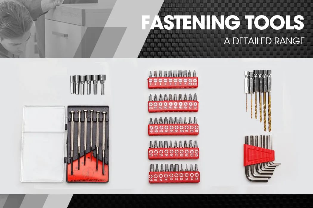 Cantilever 118pc Tool Kit Box Set with Metal Spanner - Household Organizer Toolbox Socket