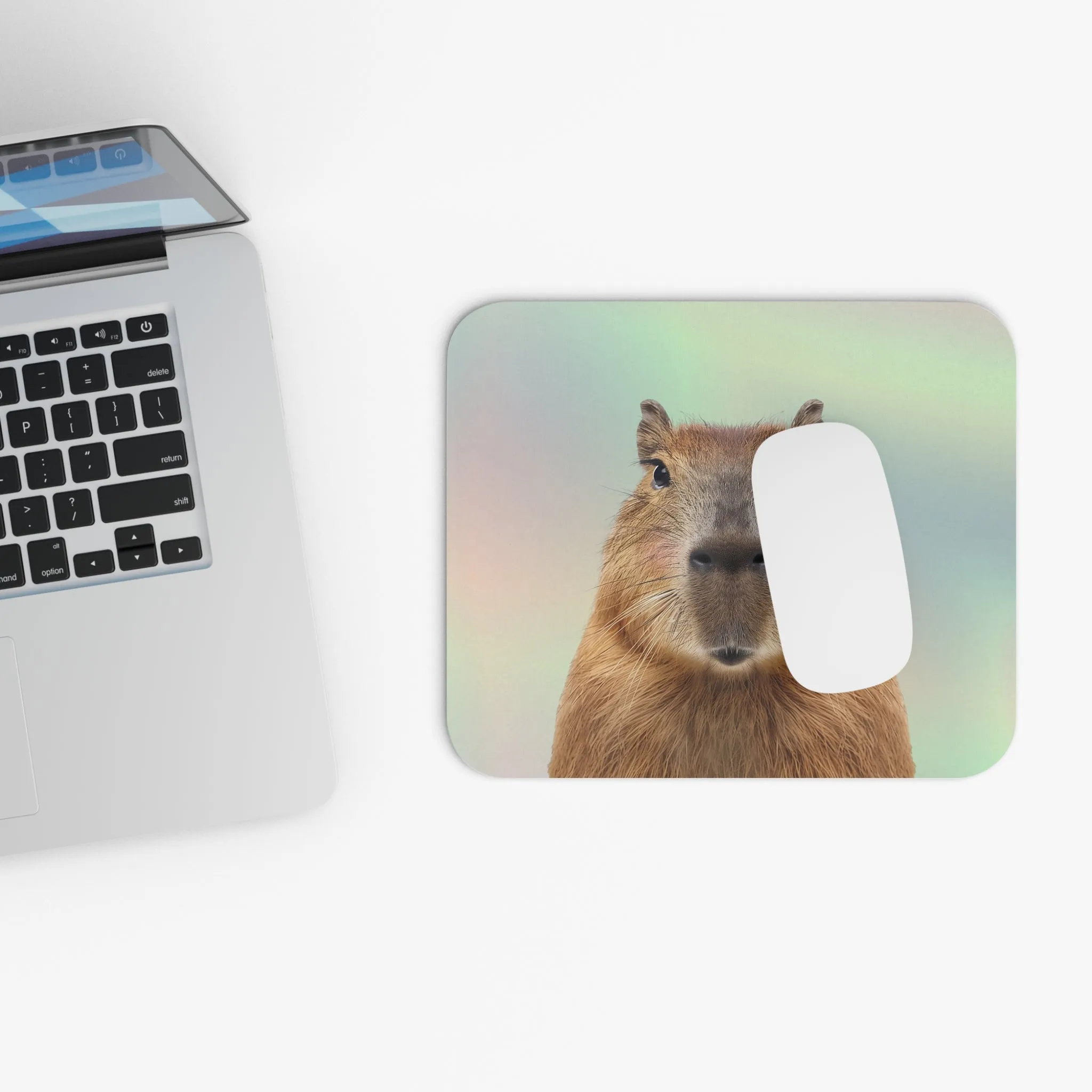 Capybara Blush Mouse Pad