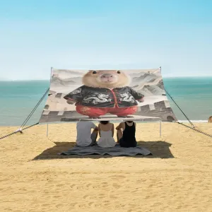 Capybara The Great Wall Beach Camping Tent Sun Shelter for Whole Family, Beach Shade Canopy with UPF50  UV Protection,Easy Set Up and Carry,Outdoor Shade for Trips, Fishing, Backyard Fun Picnic