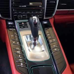 Car Center Console Gear Shift Panel TPU Protective Film for Porsche Panamera LWB 2015-2016