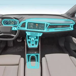 Car Interior Center Console Anti-Scratch TPU Transparent Protective Film Shift Position Piano Board Film,for Audi Q5 e-tron 2022-2023