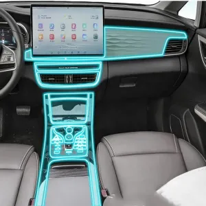 Car Interior Center Console Anti-Scratch TPU Transparent Protective Film Shift Position Piano Board Film,for BYD Son MAX 2019-2023