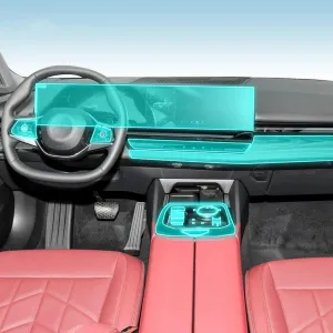Car Interior Center Console Anti-Scratch TPU Transparent Protective Film Shift Position Piano Board,for BMW G60 l5 Series 5 2024