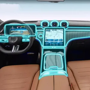 Car Interior Center Console Anti-Scratch TPU Transparent Protective Film Shift Position Piano PPF,for Mercedes-Benz GLC W254 2023-2024