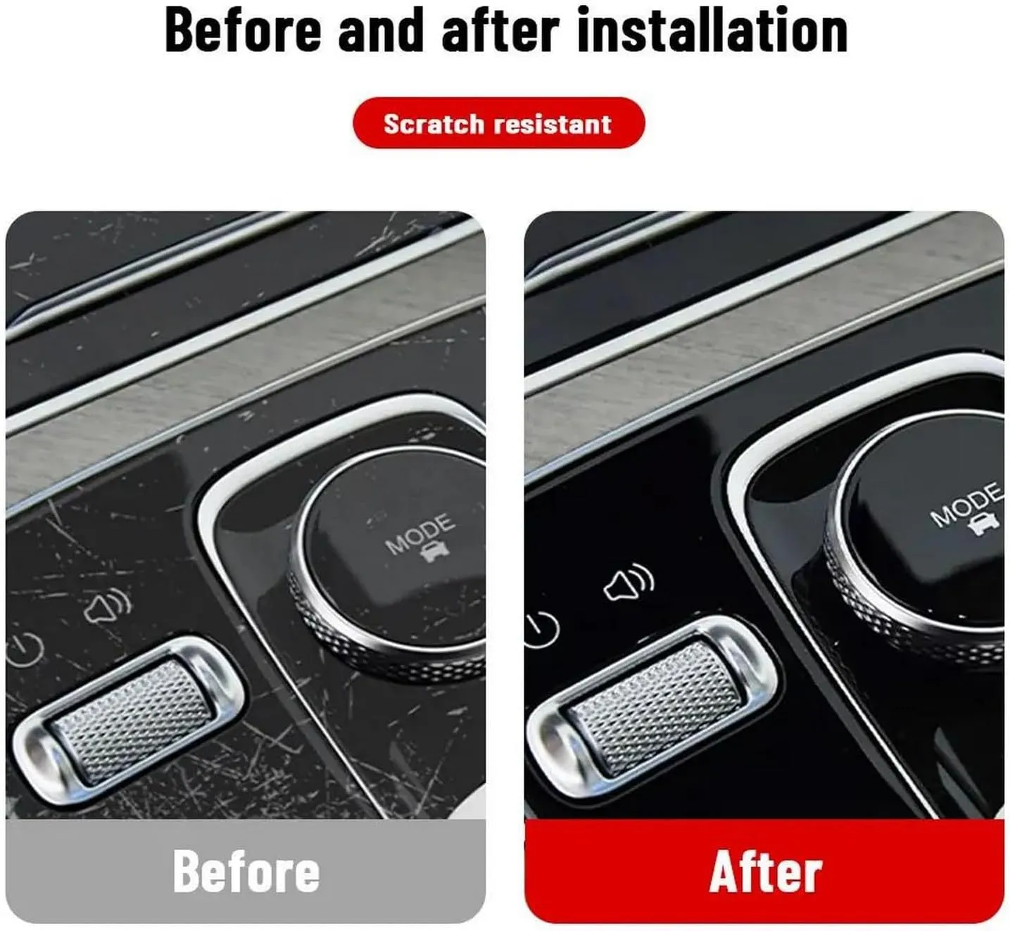 car Interior Transmission Panel TPU Protective Film Center Console Scratch Resistant PPF ， for Audi S6 RS6 19-2024 ﻿