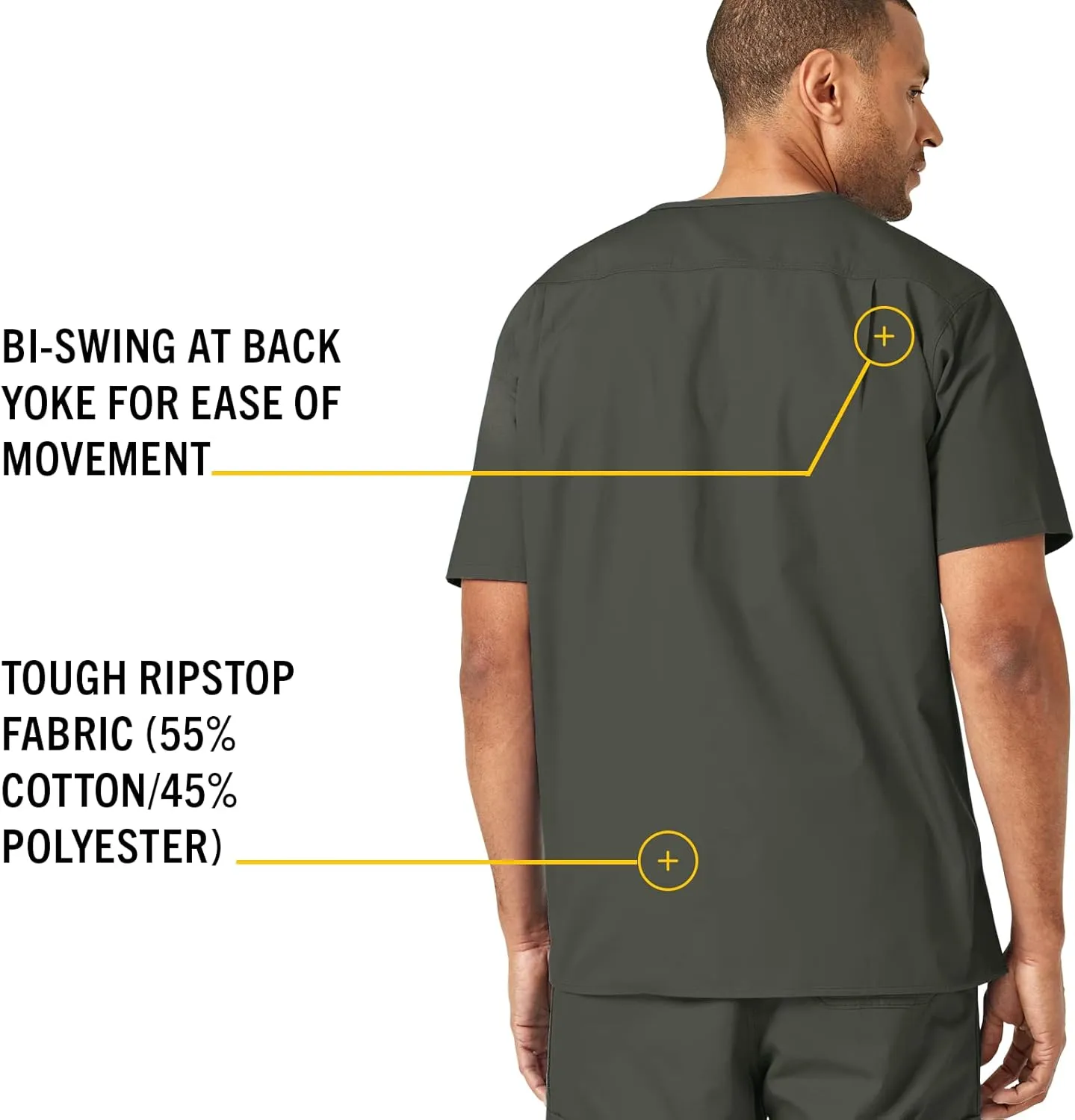 Carhartt Men's Ripstop Multi-Pocket Scrub Top
