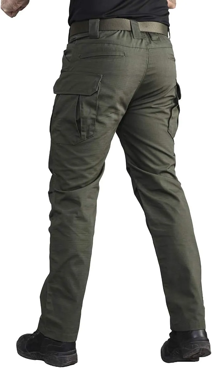 CARWORNIC Gear Men's Tactical Cargo Pants Waterpoof Lightweight Rip Stop EDC Military Combat Trousers