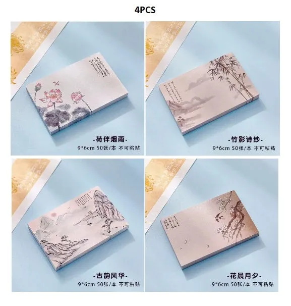 Chinese Style Memo Pad Note DIY Notepad Diary Stationery for Scrapbooking Office School Supplies